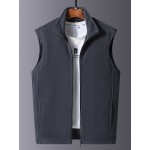 Men's Casual Warm Letter Print Vest - Stylish and Comfortable Sleeveless Jacket for Men