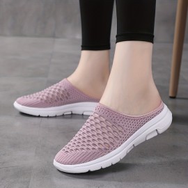 Women's Knitted Shoes, Slip On Breathable Slippers, Women's Footwear