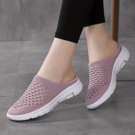 Women's Knitted Shoes, Slip On Breathable Slippers, Women's Footwear