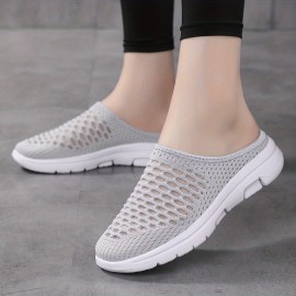 Women's Knitted Shoes, Slip On Breathable Slippers, Women's Footwear