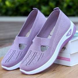 Breathable Old Beijing Cloth Shoes Women's Comfortable and Breathable Soft Sole Casual Women's Shoes Flat Bottom Hollow Mesh Face Mom's Shoes