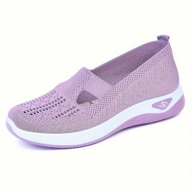 Breathable Old Beijing Cloth Shoes Women's Comfortable and Breathable Soft Sole Casual Women's Shoes Flat Bottom Hollow Mesh Face Mom's Shoes