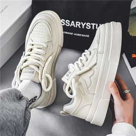 Men's Trendy Platform Shoes Non Slip Lace Up All Seasons Outdoor Jogging Walking Campus Street