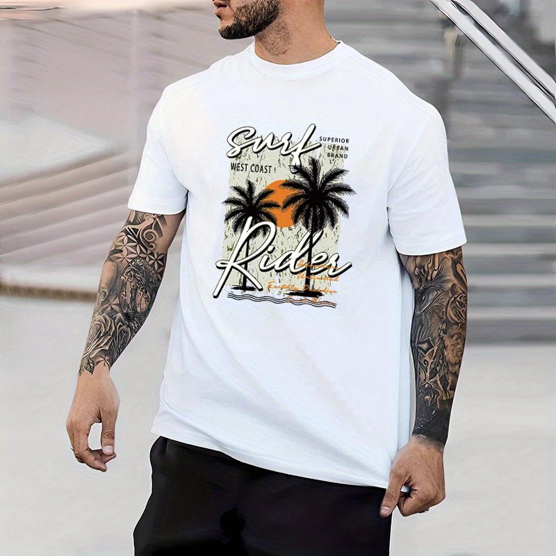 grandpa tropical island print mens graphic design crew neck niche t shirt casual comfy tees tshirts for summer mens clothing tops for daily vacation resorts details 2