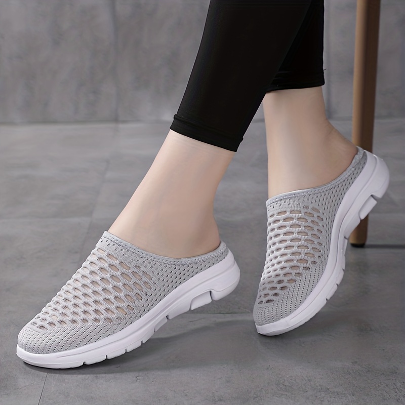 womens knitted shoes slip on breathable slippers womens footwear details 5