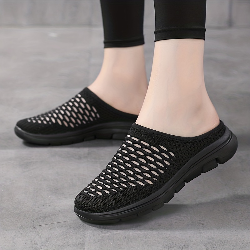 womens knitted shoes slip on breathable slippers womens footwear details 7