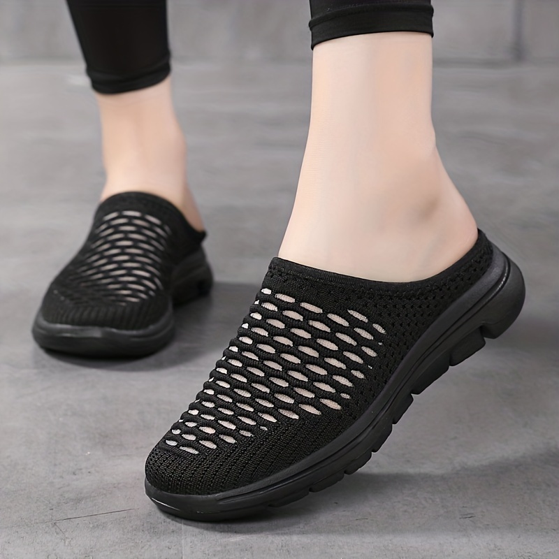 womens knitted shoes slip on breathable slippers womens footwear details 9