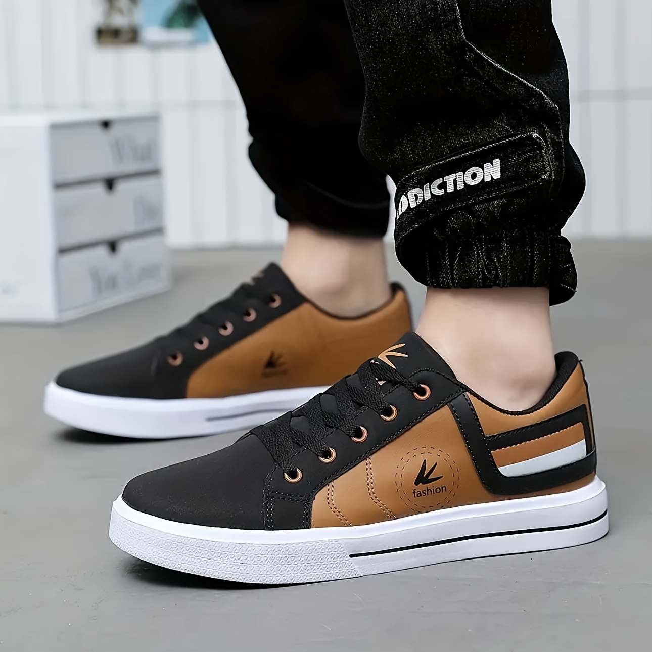 Men s Casual Walking Shoes, Lace Up Skateboard Shoes, All Seasons Outdoor Activities details 3