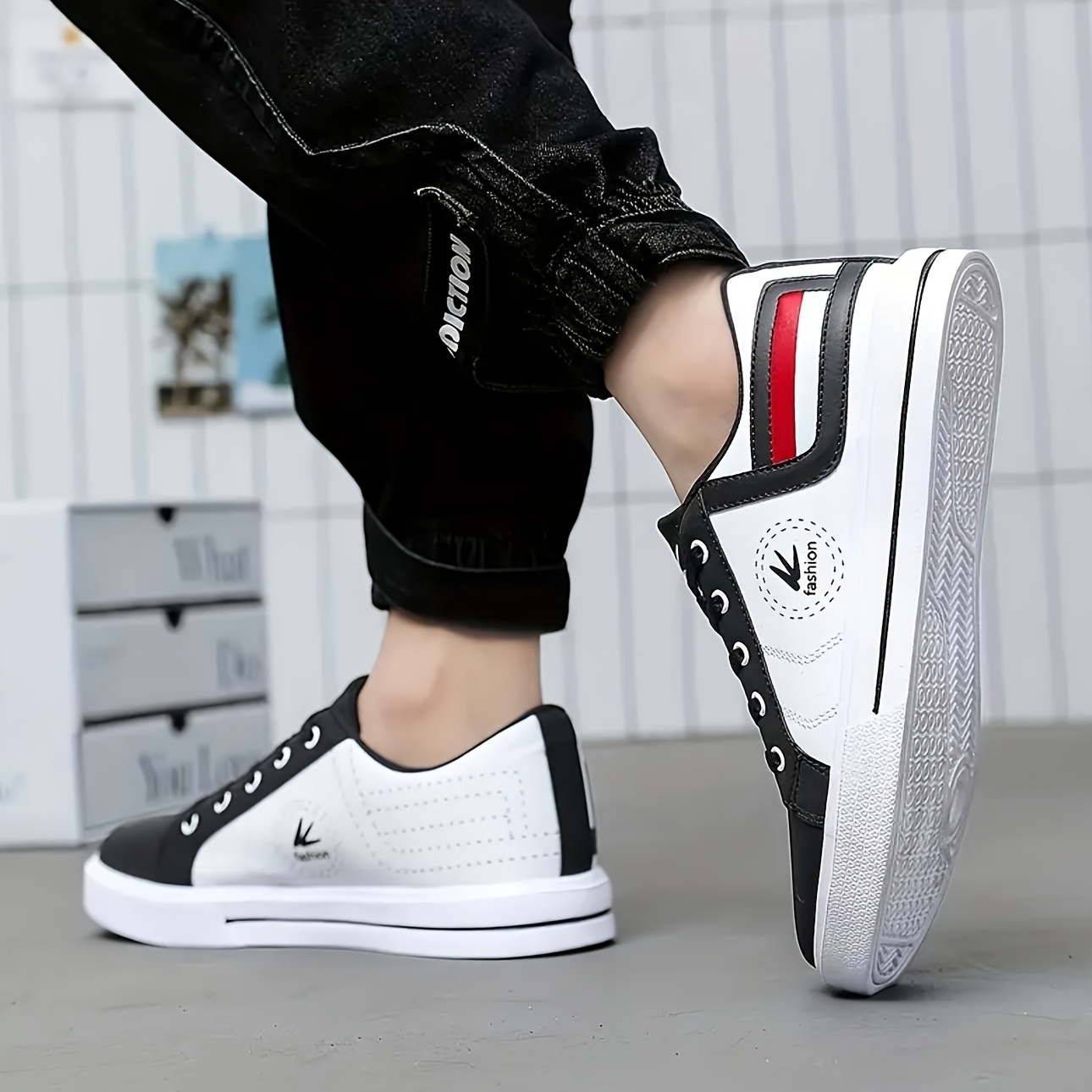 Men s Casual Walking Shoes, Lace Up Skateboard Shoes, All Seasons Outdoor Activities details 4