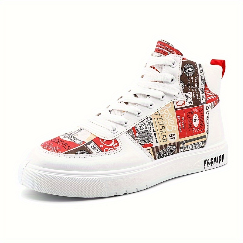 versatile men s shoes board shoes men s high top fashionable details 4