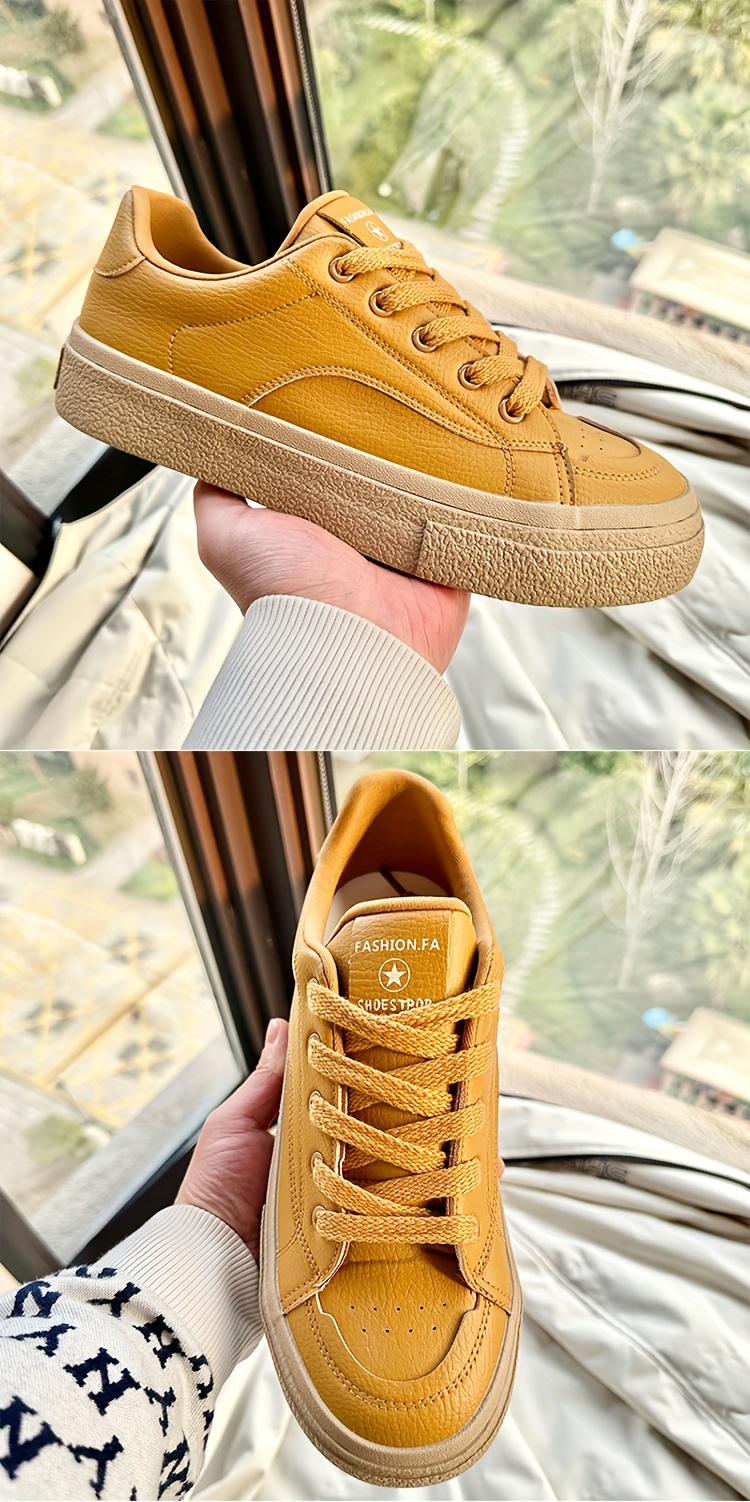 low top skateboard shoes men s vintage solid colour comfy details 7